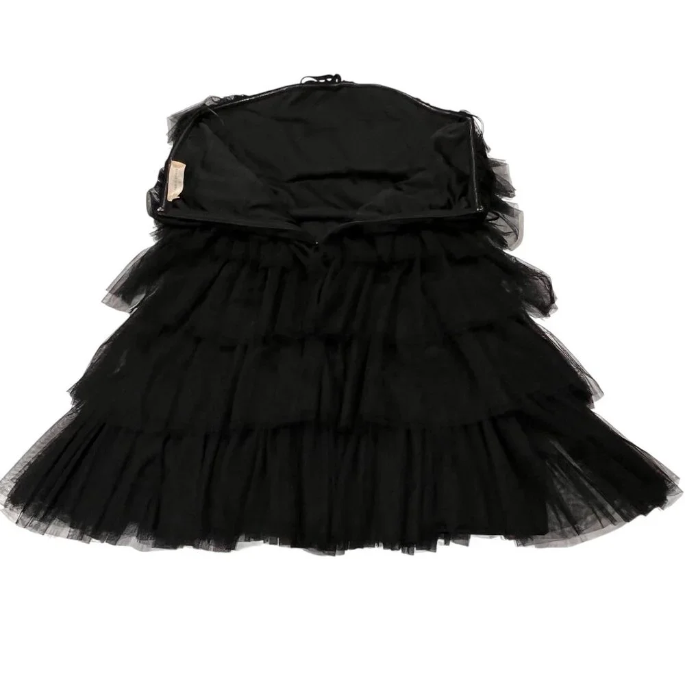 Altar'd State Tiered Tulle Halter Mini Dress, NWT, Black, S